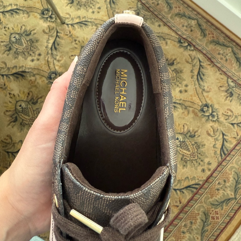 Michael Kors Womens Keaton Sneakers, 9.5M US, brown and light pink, EUC - Picture 6 of 6